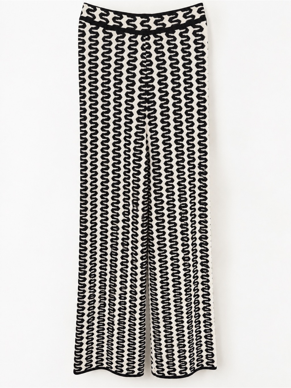 Lucy Paris Tahiti Geometric Knit Wide Leg Pants